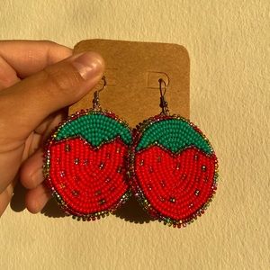 Handmade strawberry earrings